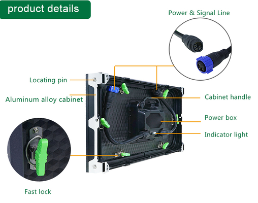 Front Service P4 P5 P6.67 P10 Outdoor LED Sign Light Thin Portable Fixed Installation Video Wall LED Display Screen