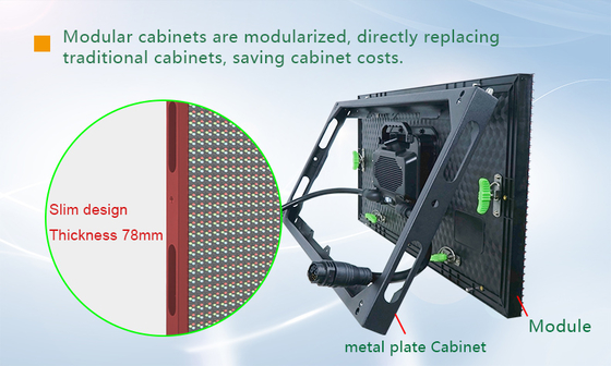 Front Service P4 P5 P6.67 P10 Outdoor LED Sign Light Thin Portable Fixed Installation Video Wall LED Display Screen