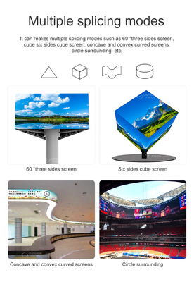 Three Sides Seamless Edge LED Wall Panel Curved LED Video Wall P4 Advertising Display LED Billboard Outdoor LED Screen